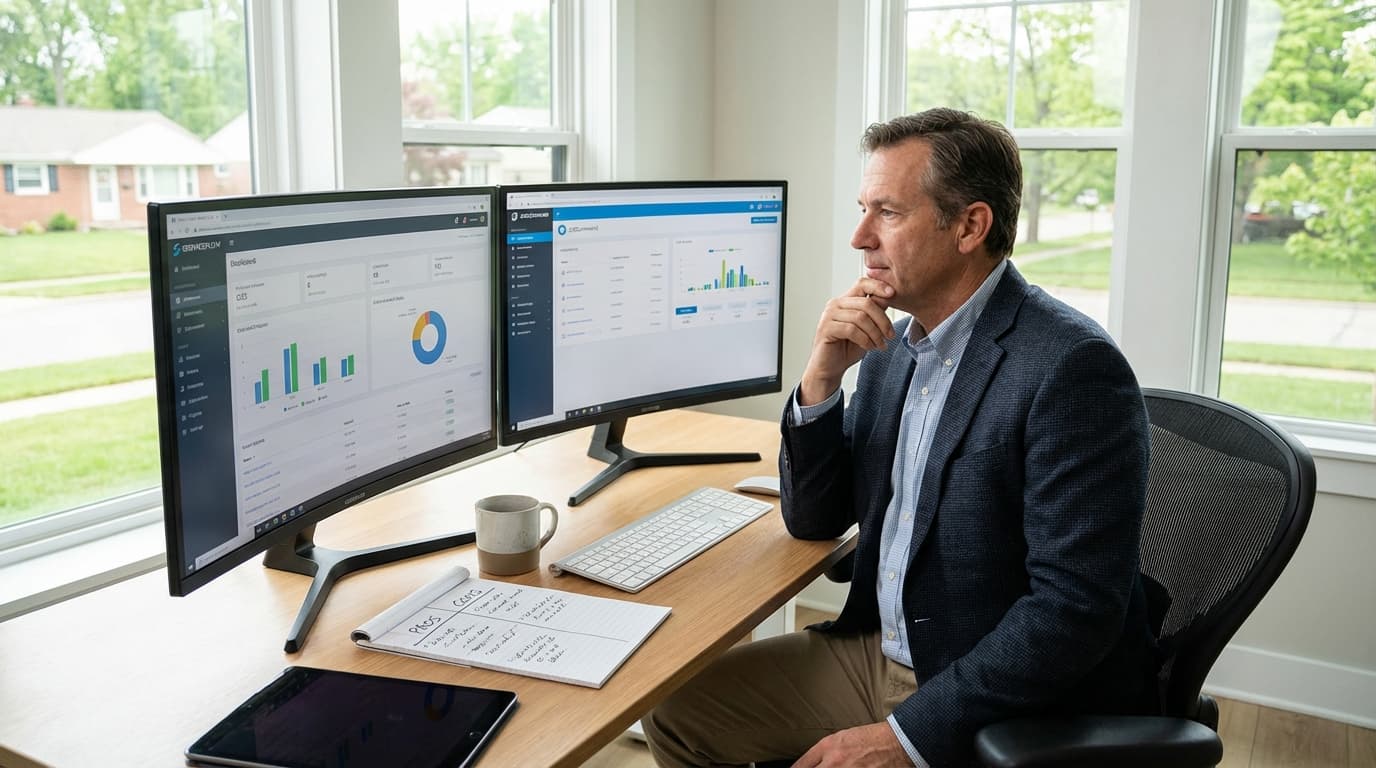 Feature comparison between TruLine and Jobber CRM platforms for contractors